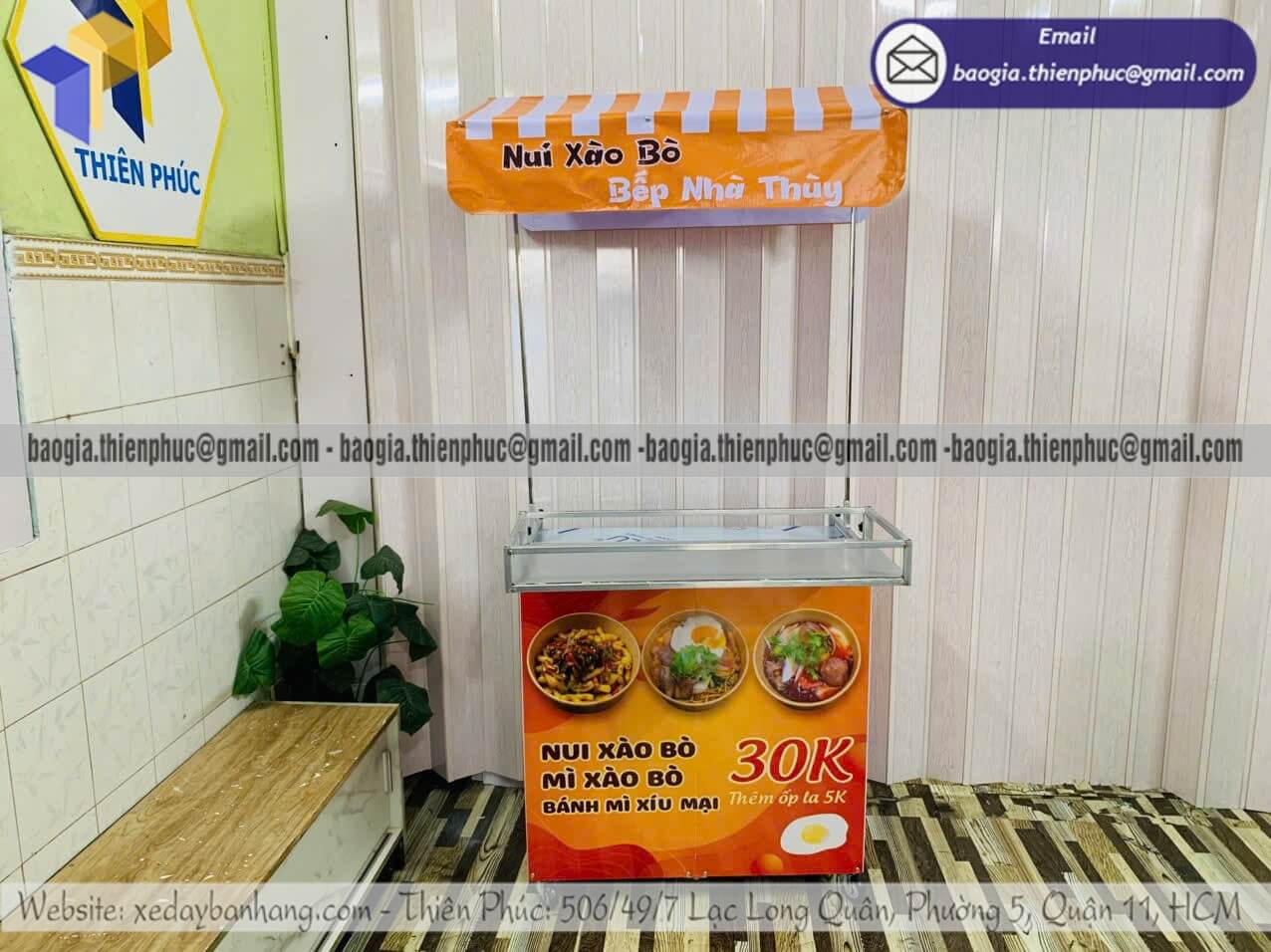 Thiết kế xe xếp bán thức ăn sáng mang đi bán vỉa hè