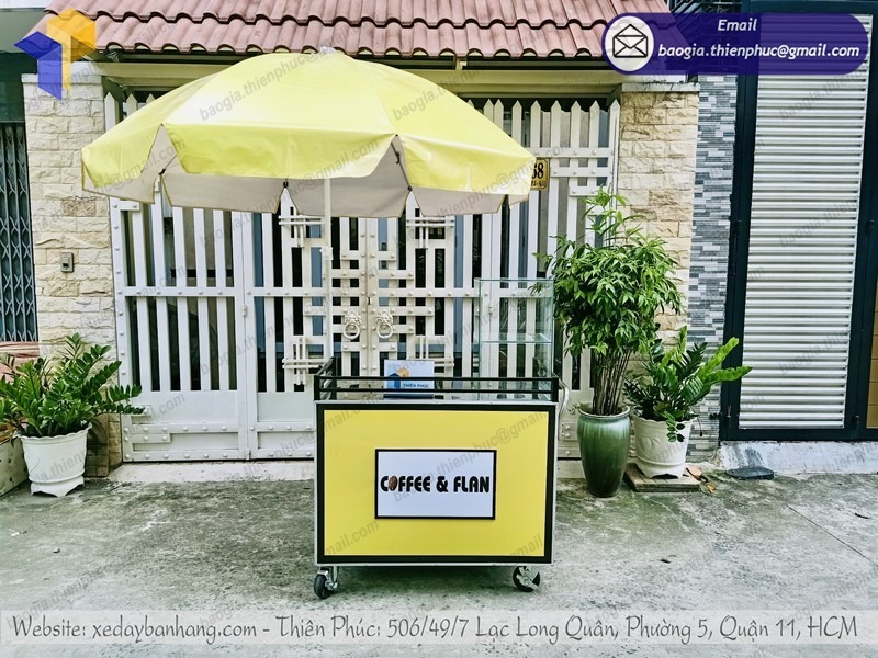 tủ bán cà phê vỉa hè
