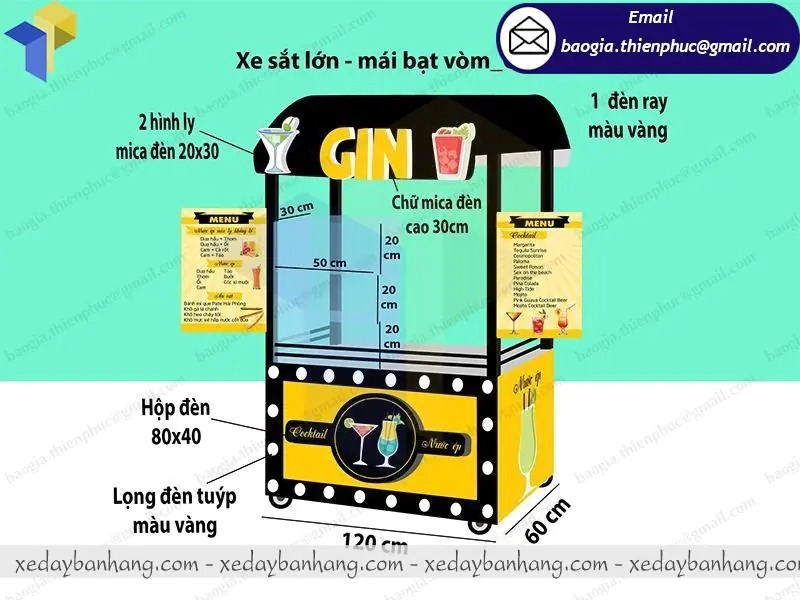 tủ bán nước ép bằng inox