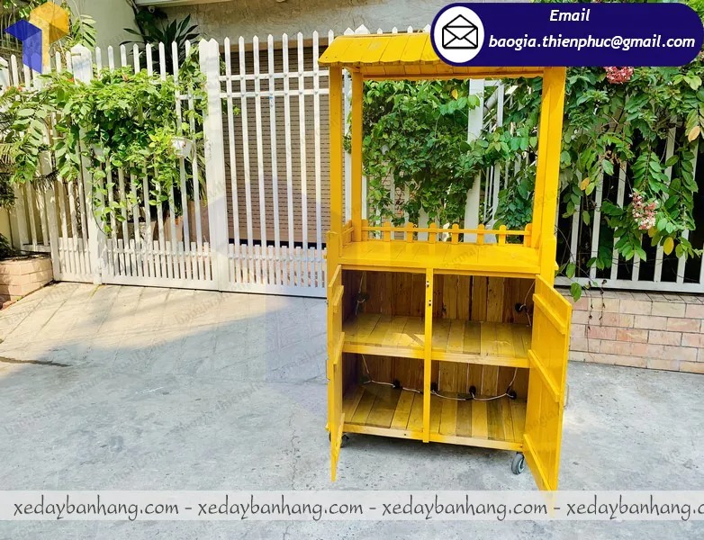 tủ bán trà sữa bằng gỗ giá rẻ