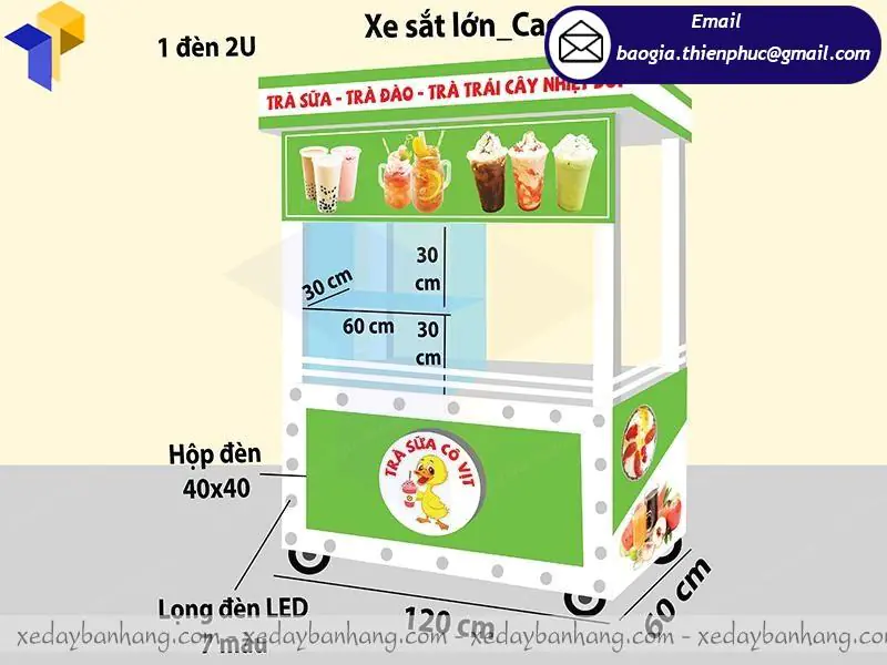 tủ bán trà sữa đẹp giá rẻ