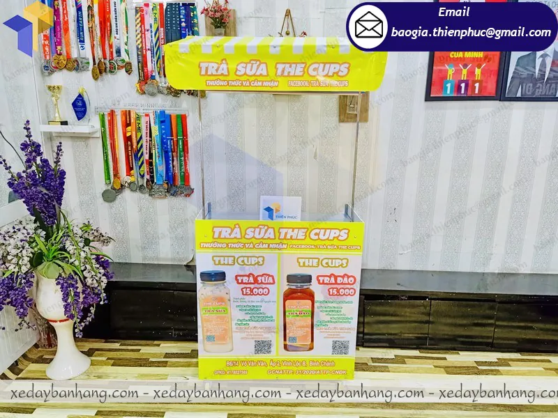 tủ bán trà sữa lắp ráp