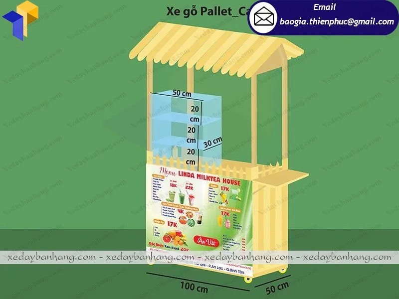 tủ bán trà sữa trân châu