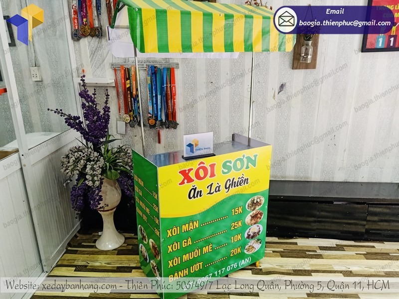 tủ bán xôi vỉa hè giá rẻ