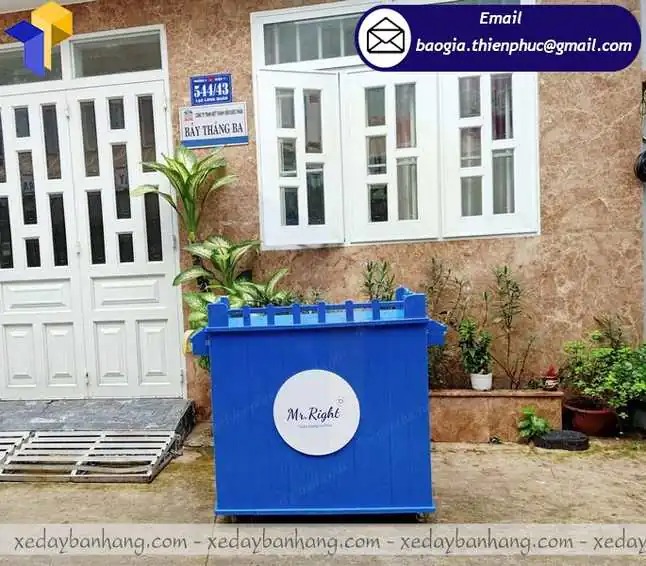 tủ gỗ bán cafe vỉa hè