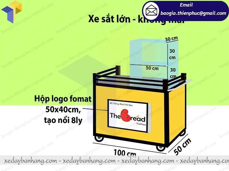 tủ inox bán bánh mì