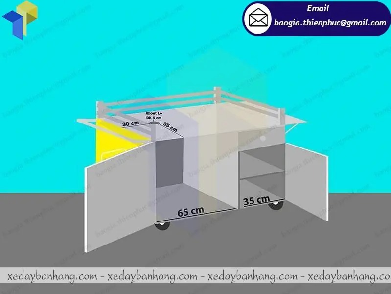 tủ inox bán cafe mang đi giá rẻ