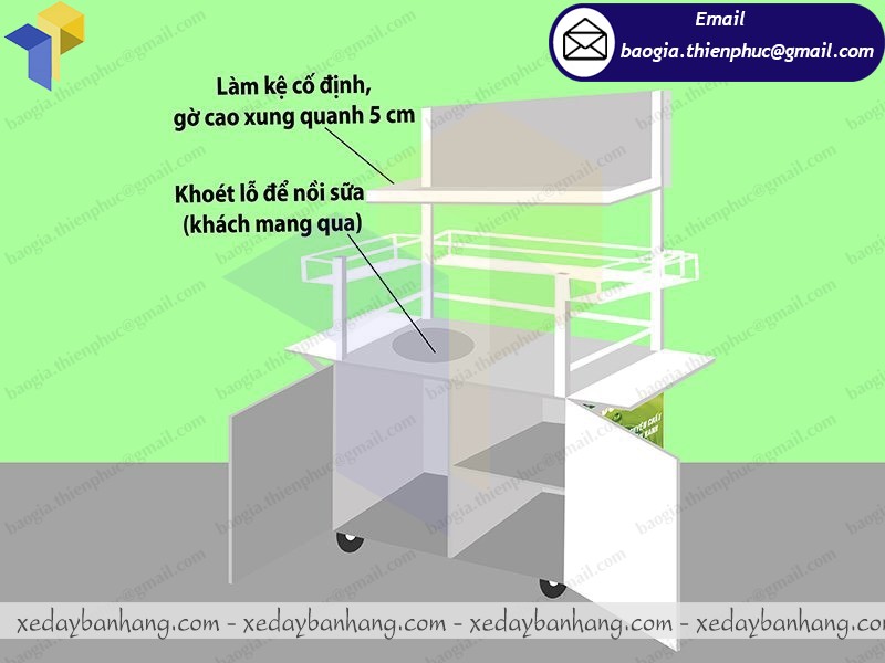 tủ inox bán sữa đậu nành giá rẻ
