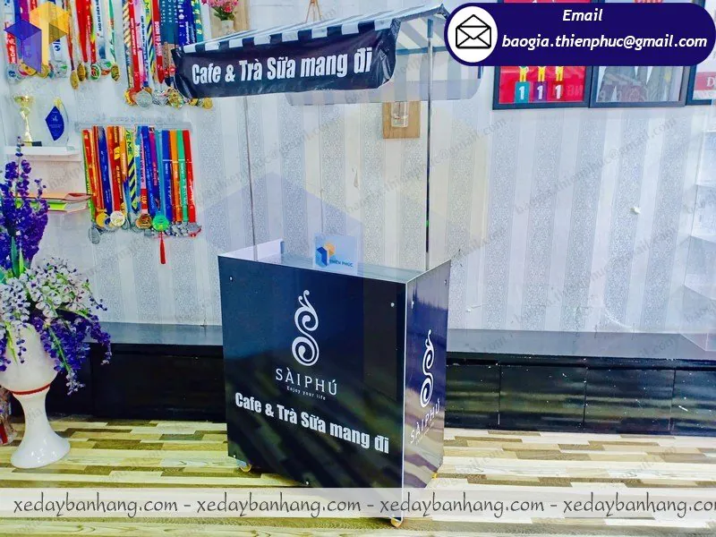 tủ lắp ráp bán cafe lưu động giá rẻ