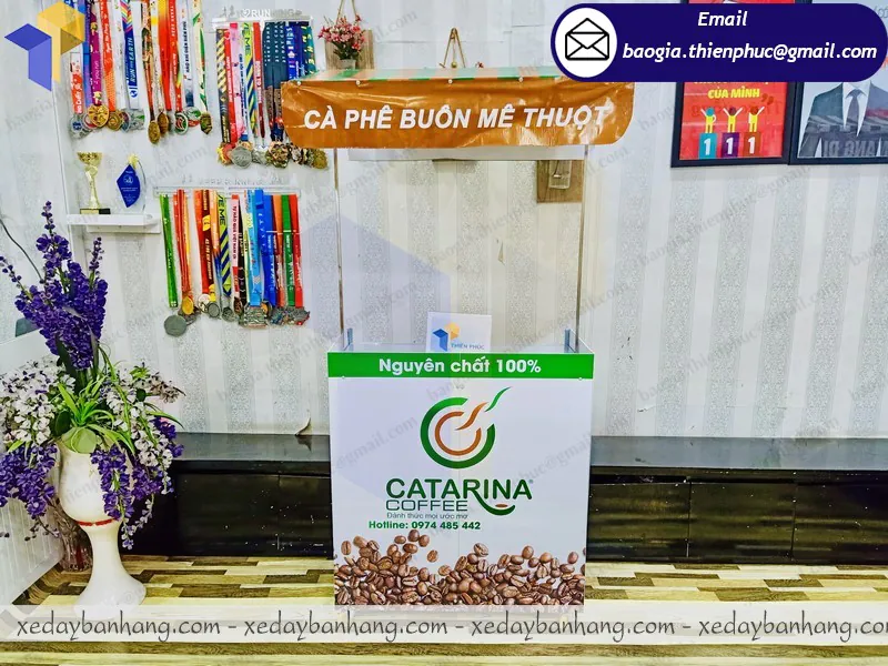 tủ lắp ráp bán cafe