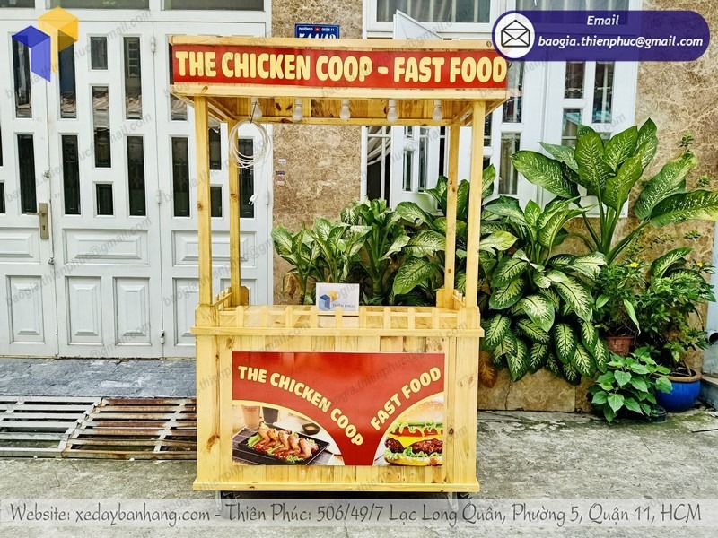 xe bán bánh mì hamburger