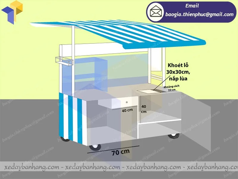 xe bán cà phê sinh tố giá rẻ