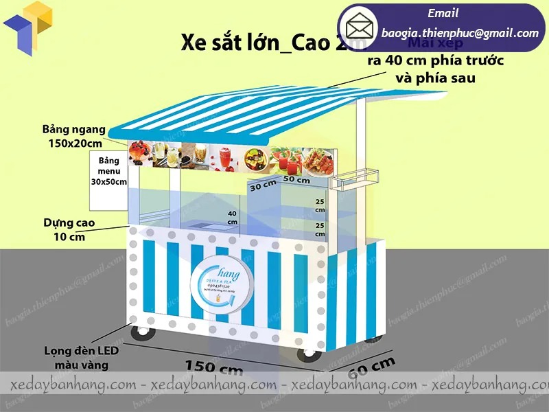 xe bán cà phê sinh tố