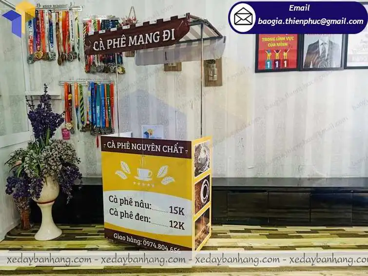 xe bán cà phê vỉa hè  lắp ráp