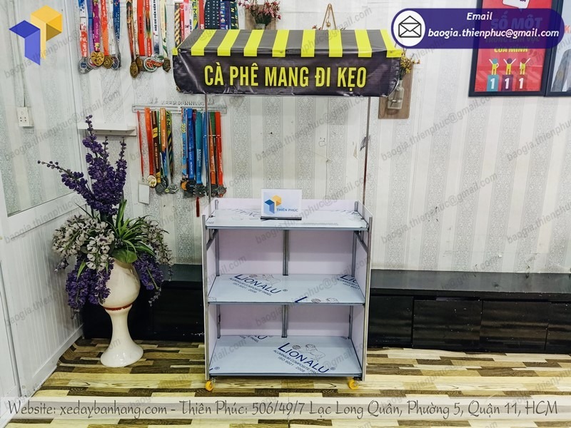 Xe bán cafe lắp ráp đẹp