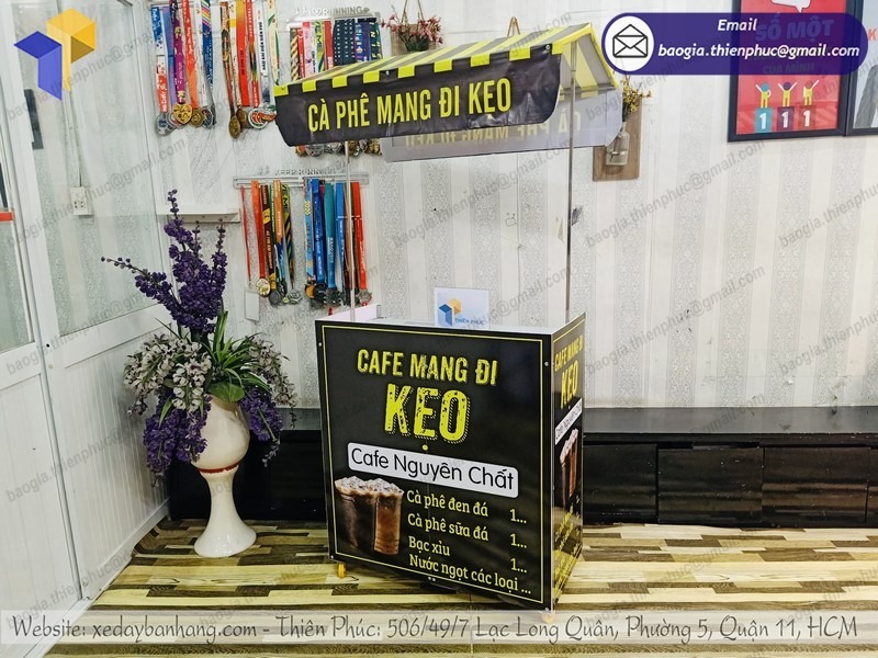 Xe bán cafe lắp ráp tiện lợi