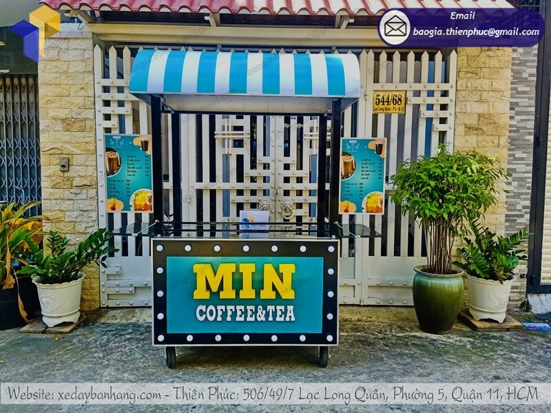 xe bán cafe phin mang đi