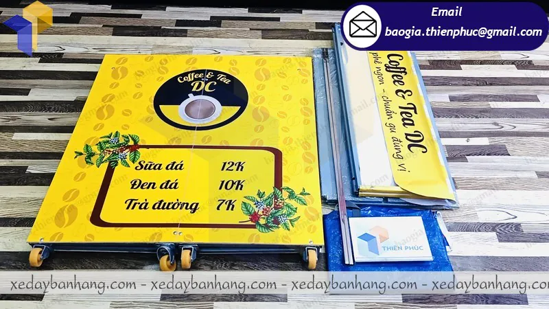 xe bán cafe sữa đá lắp ráp giá bao nhiêu