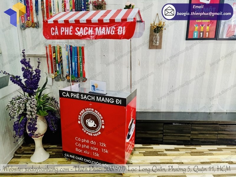 xe bán cafe take away gấp gọn