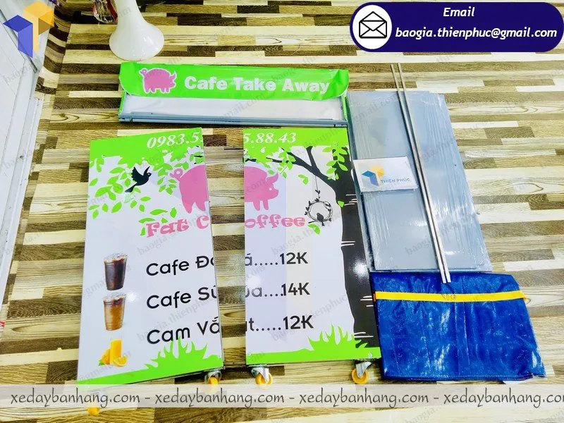 xe bán cafe vỉa hè lắp ráp đẹp