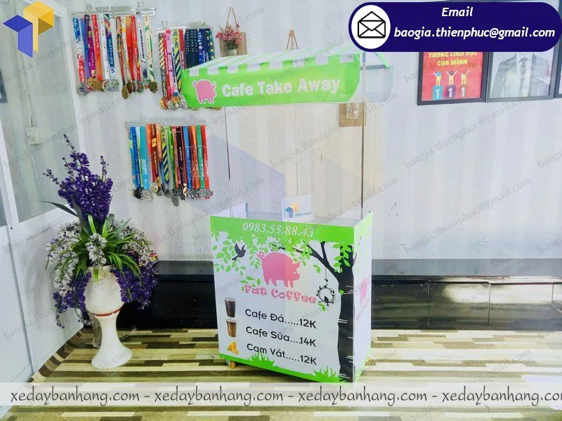 xe bán cafe vỉa hè lắp ráp giá bao nhiêu