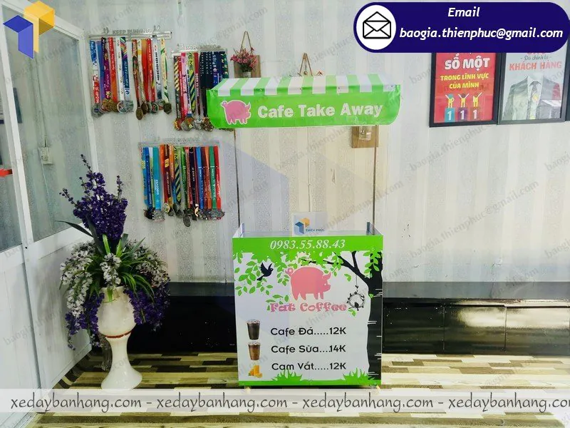 xe bán cafe vỉa hè lắp ráp