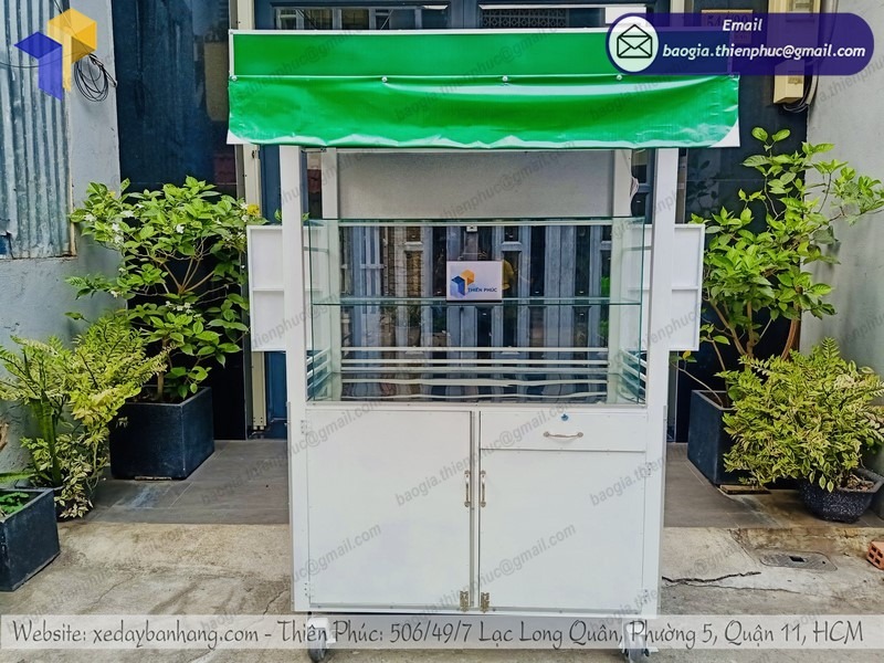 xe bán chè inox lưu động