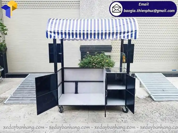 xe bán kem bằng inox giá rẻ