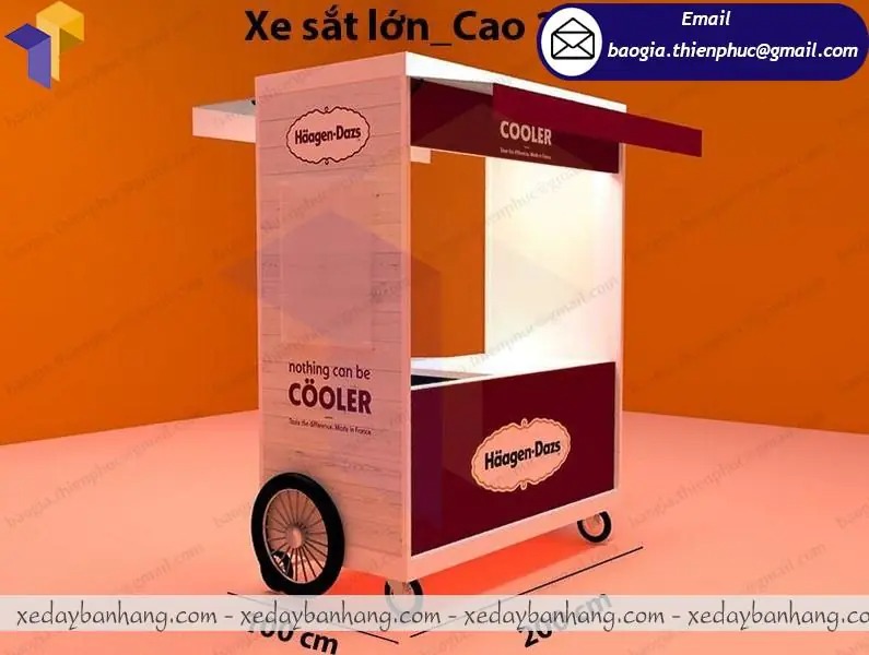 xe bán kem di động giá rẻ