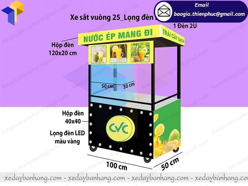 xe bán nước ép hoa quả
