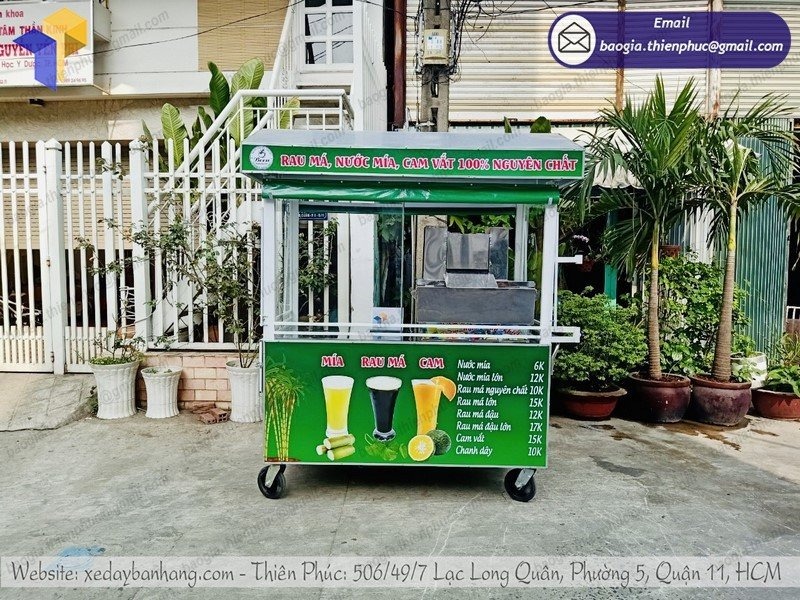 xe bán nước mía siêu sạch