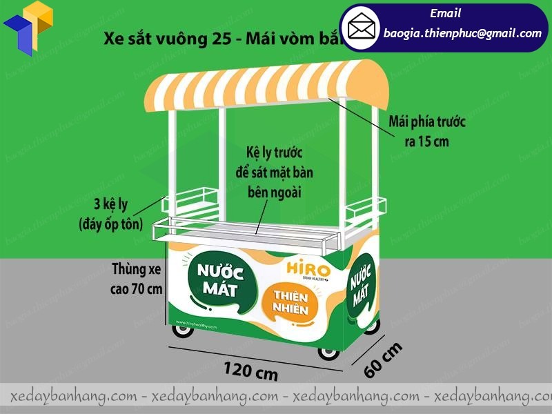 xe bán nước sâm bí đao