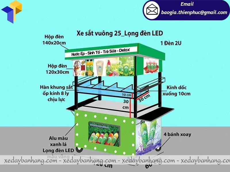 xe bán sinh tố tại Hà Nội
