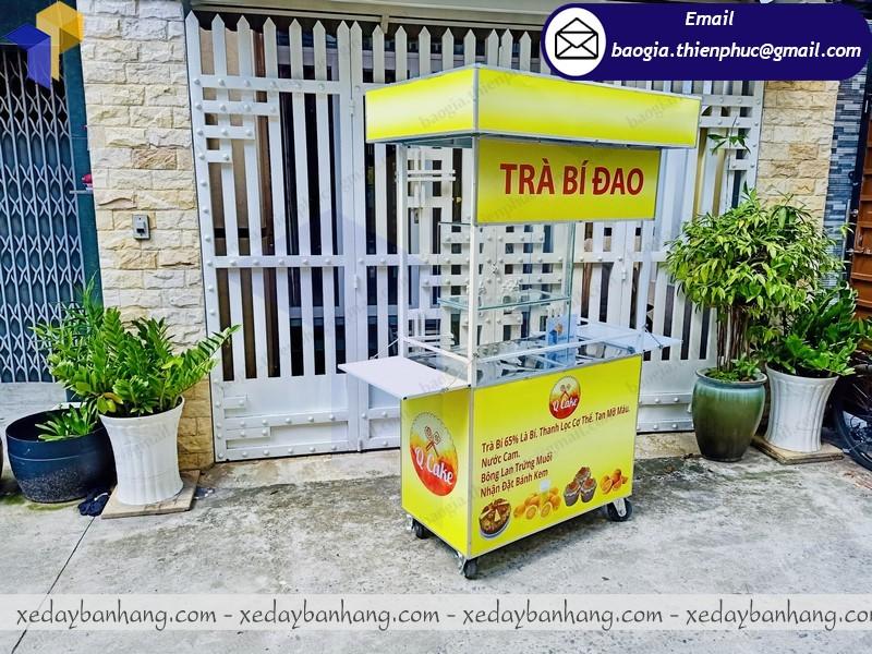 xe bán trà bí đao hạt chia đẹp