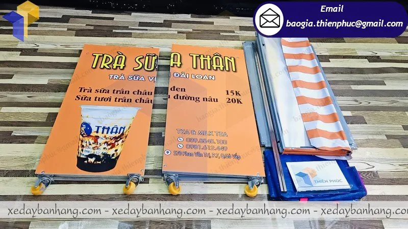 xe bán trà sữa lắp ráp giá rẻ