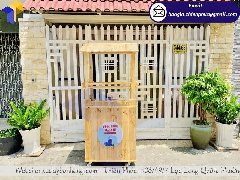 xe bán trà sữa take away di động