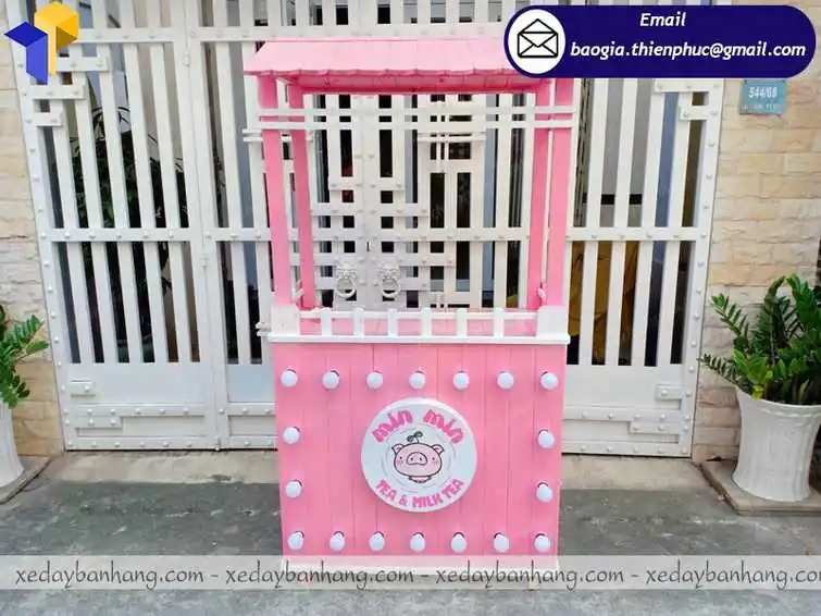 xe bán trà sữa take away