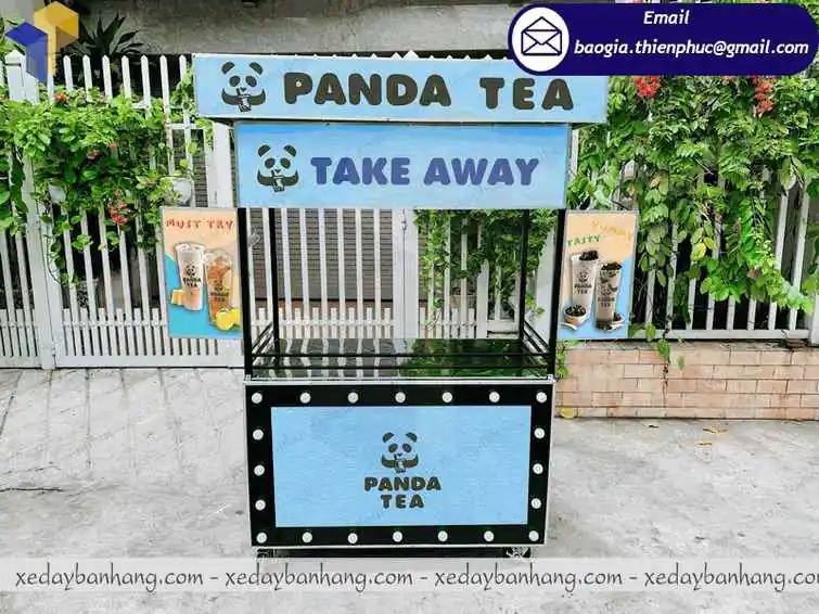 xe bán trà sữa xiên que