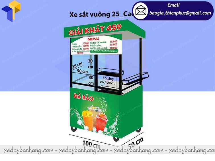 xe bán trà tắc di động