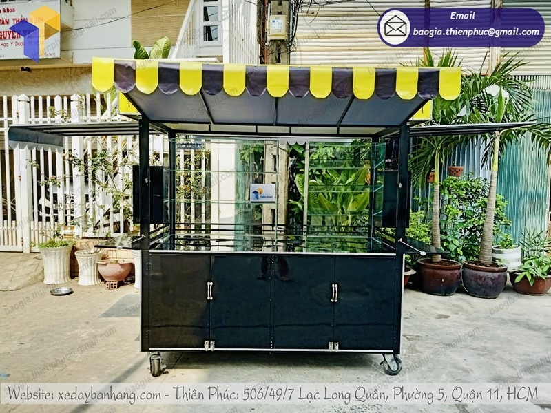xe cá viên chiên giá rẻ bằng inox