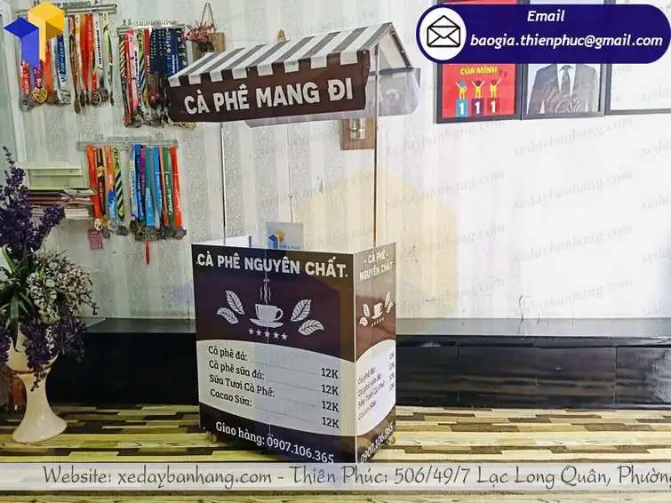 xe cafe lưu động đẹp