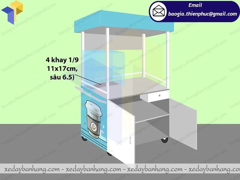 xe cafe mang đi bằng sắt