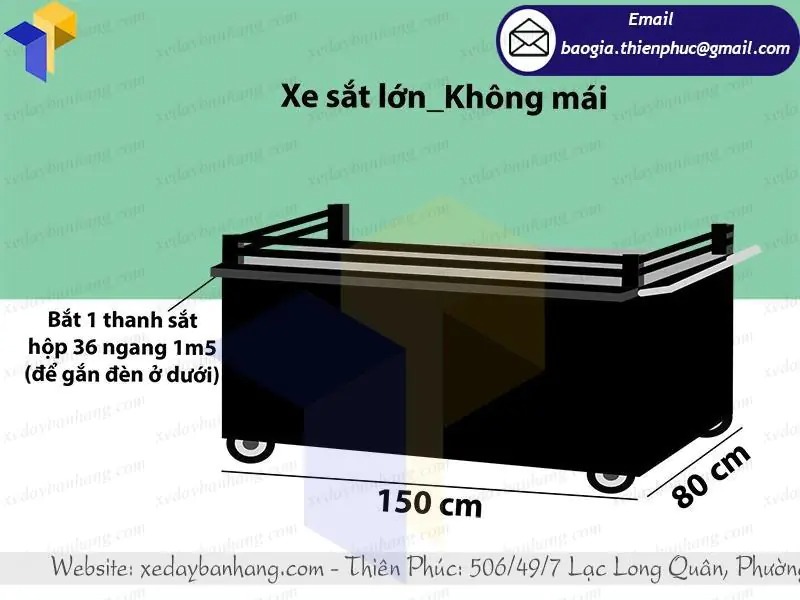 xe cafe mang đi bằng sắt