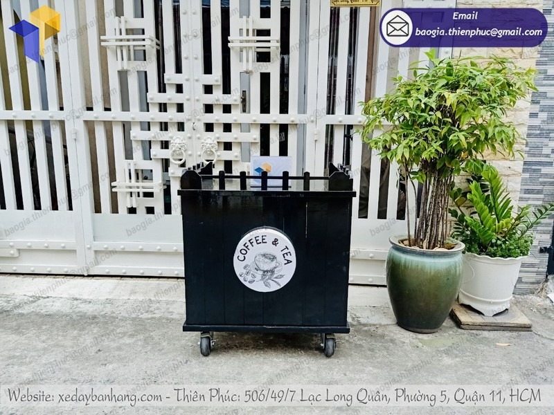 xe cafe take away gỗ