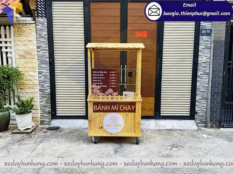 xe đẩy bán bánh mì giá rẻ