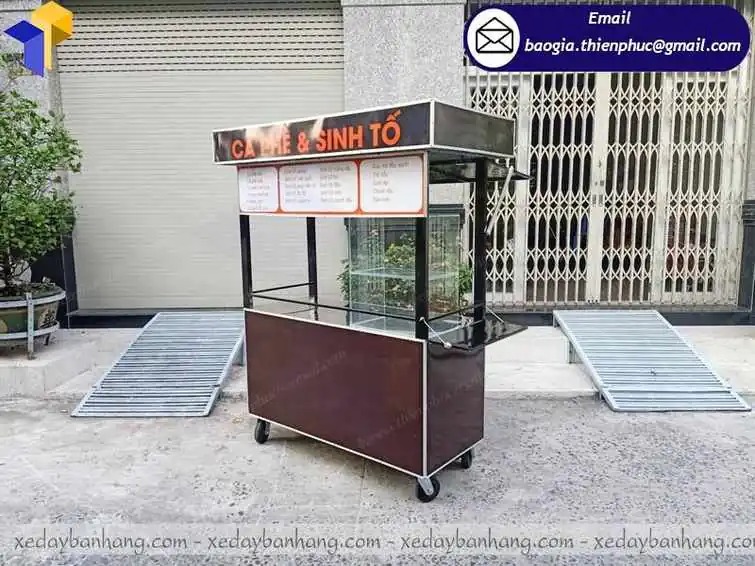 xe đẩy bán  cafe sinh tố giá rẻ