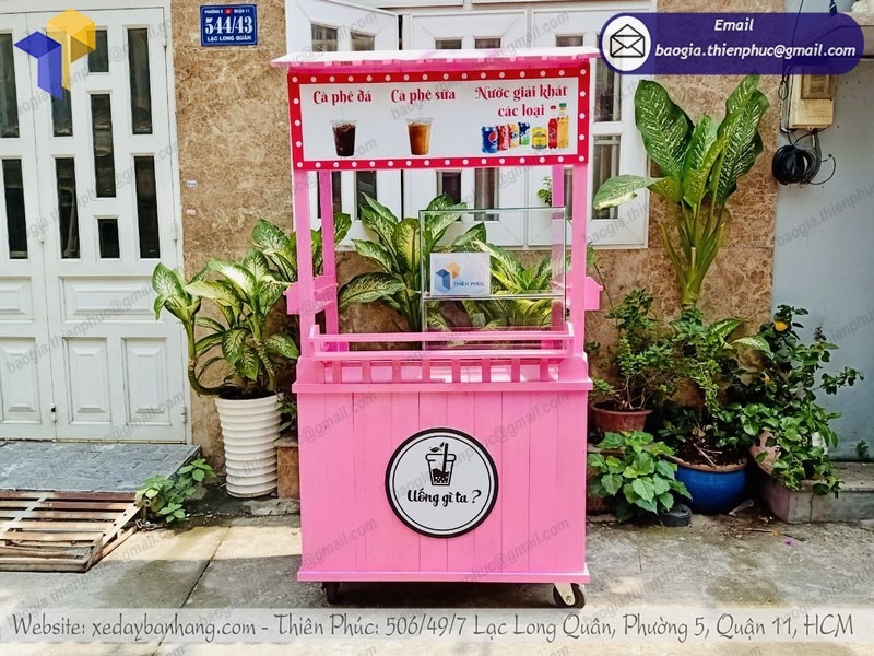xe đẩy bán cafe take away