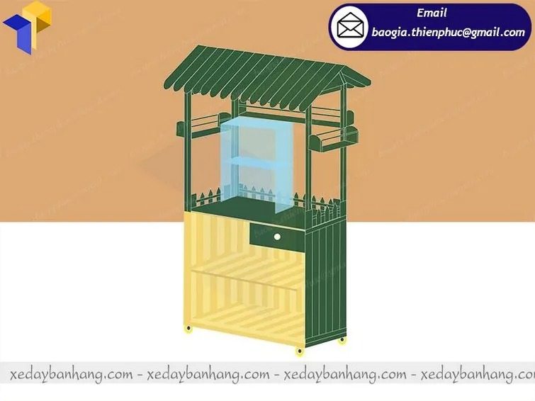 xe đẩy bán trà sữa giá rẻ