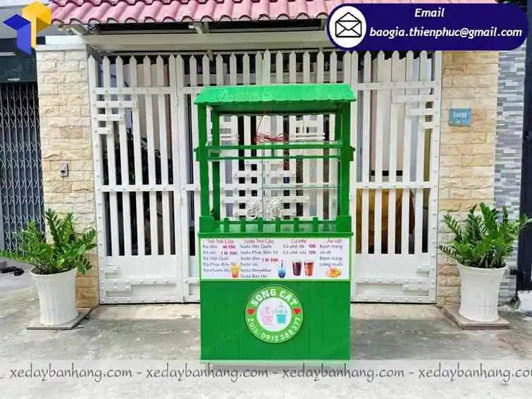 xe đẩy bán trà sữa