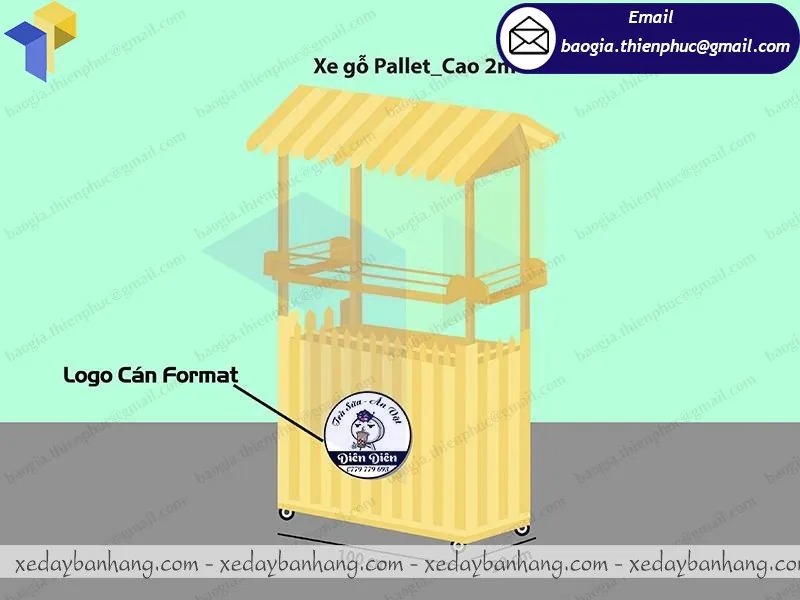 Xe đẩy bán trà sữa